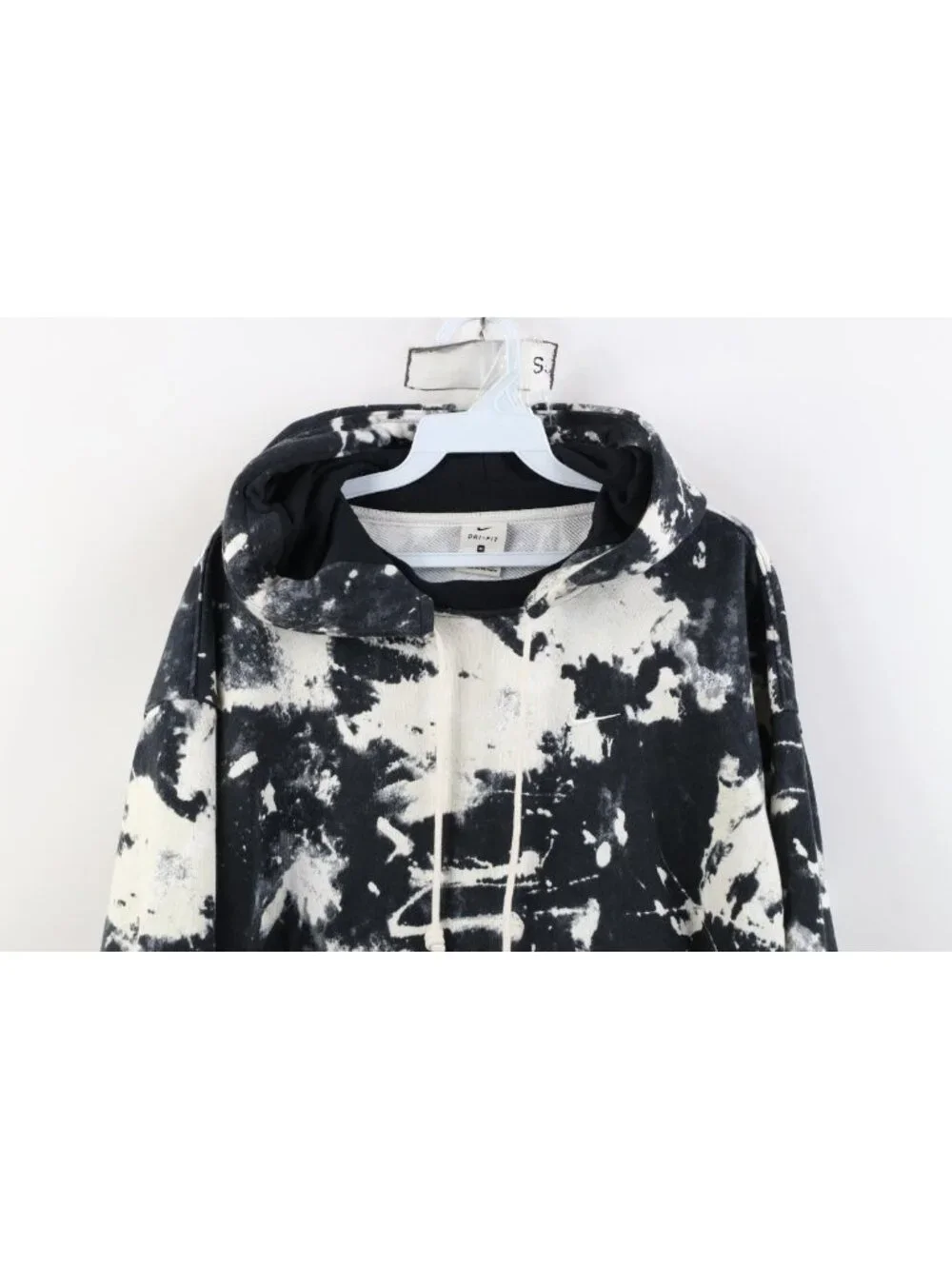 Y2K Nike Fly Womens Medium Travis Scott Mini Swoosh Acid Wash Cropped Hoodie